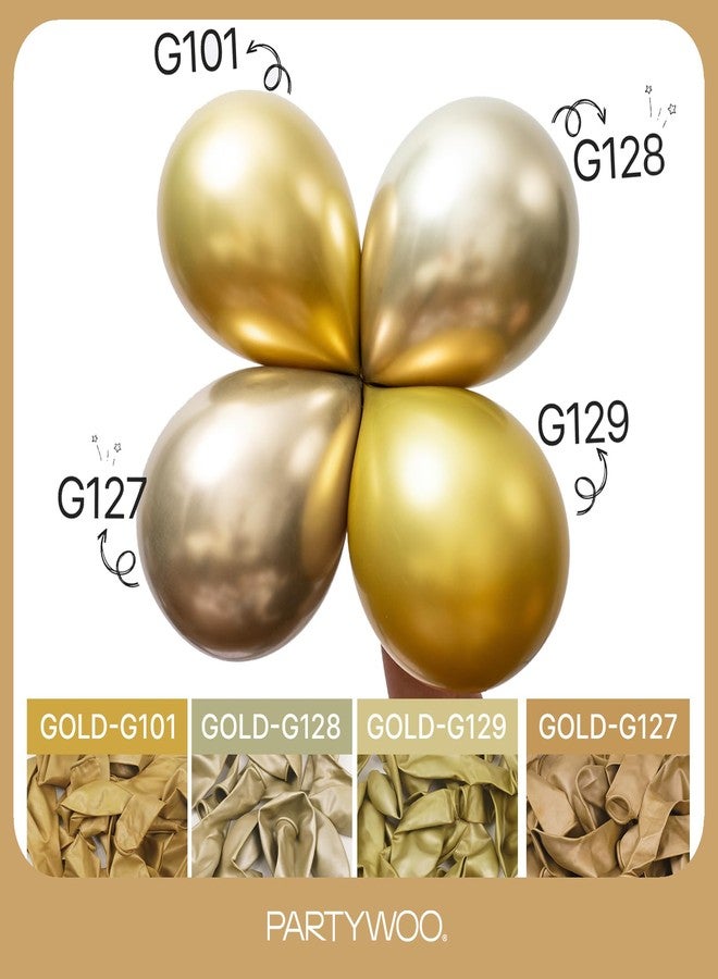 PartyWoo Metallic Gold Balloons 92pcs Different Sizes of 18 12 10 5 Inch Chrome Gold Balloon Arch Kit Garland for Birthday Graduation Baby Shower Wedding Bachelorette Party Decorations Gold-G127 - Image 4